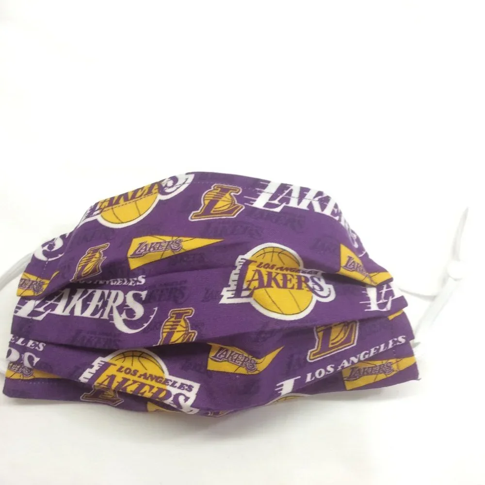 Hand Crafted Face Mask Adult Los Angeles Lakers Purple/Gold Unisex Face Mask
